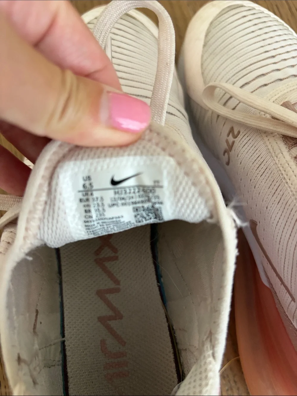 Nike Women's Athletic Sneakers in Pale Pink and White